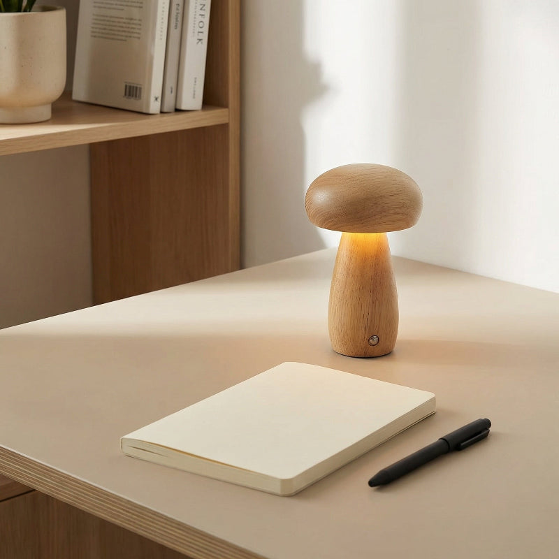 Wooden Mushroom Table Lamps - Image 7
