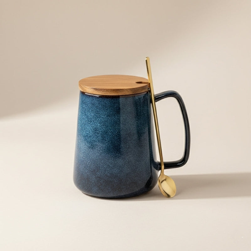Azure Blue Pottery Mugs - Image 7