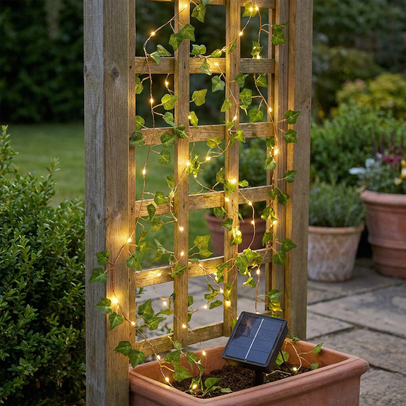 Indoor/Outdoor Solar Ivy String Lights - Image 4