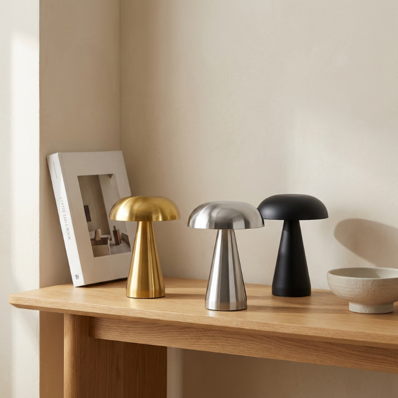 Metallic Mushroom Table Lamp - Image 4