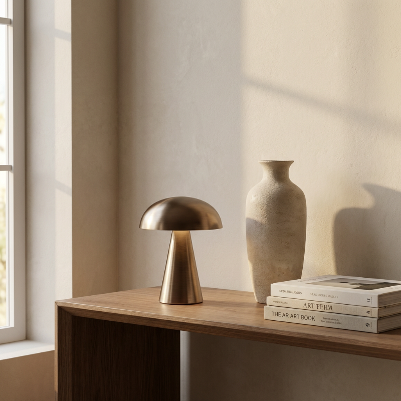 Metallic Mushroom Table Lamp - Image 8