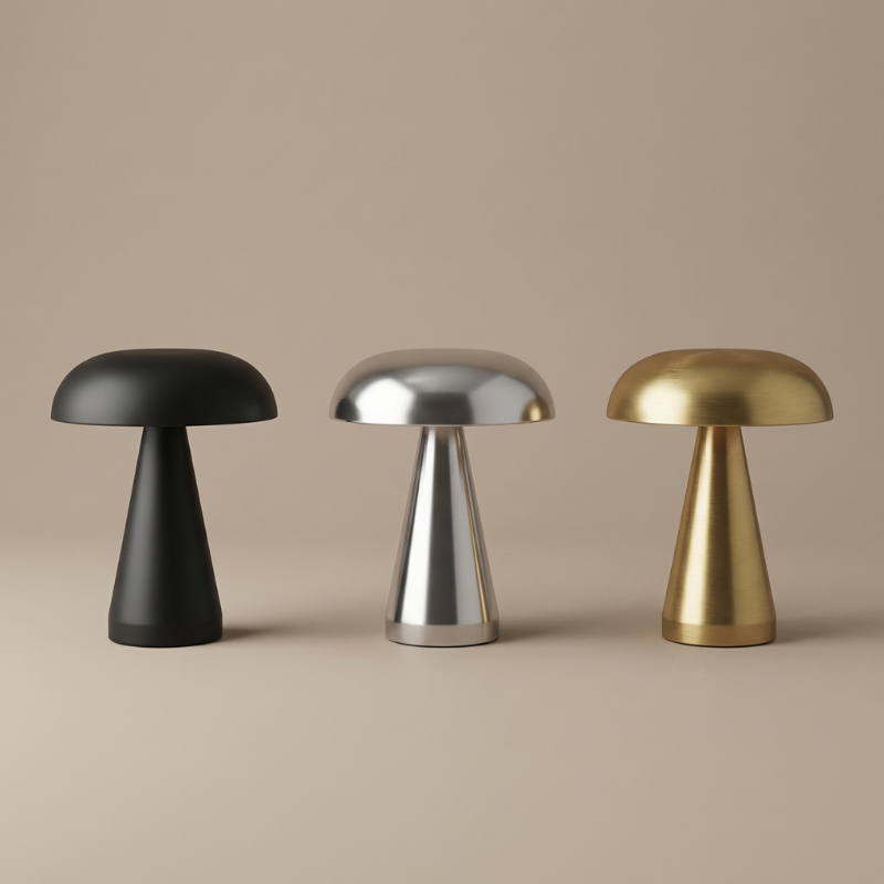 Metallic Mushroom Table Lamp - Image 2