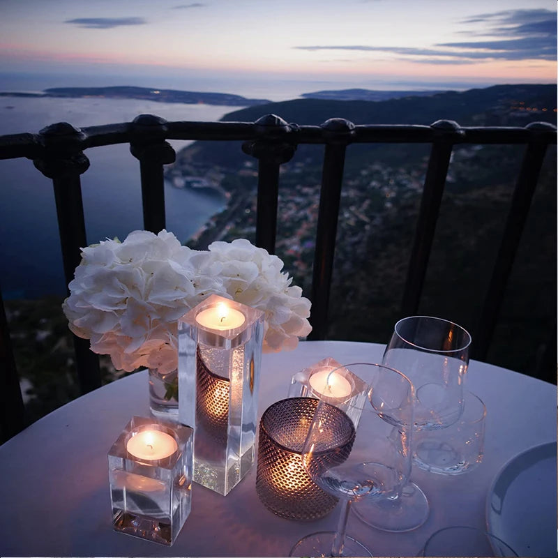 Square Glass Candle Holders - Image 5