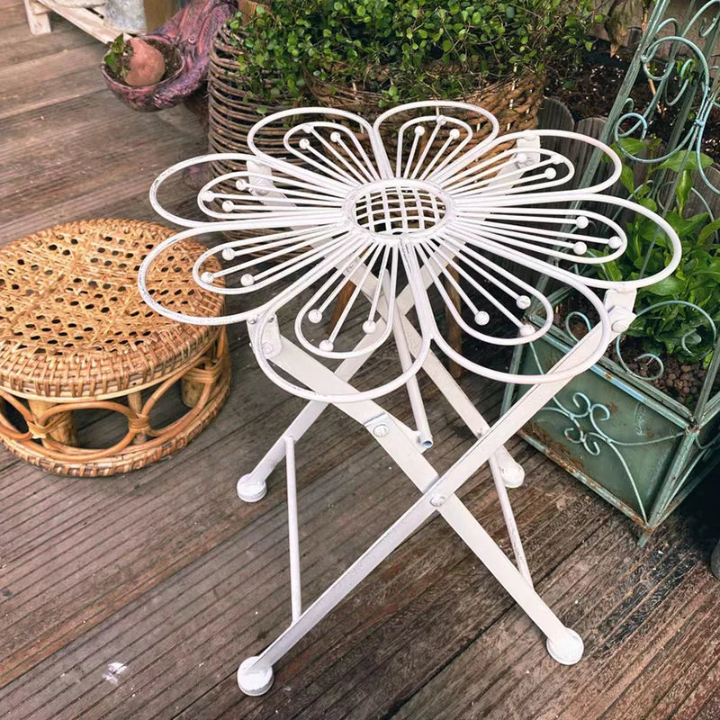 Metal Flower Bistro Table - Image 2
