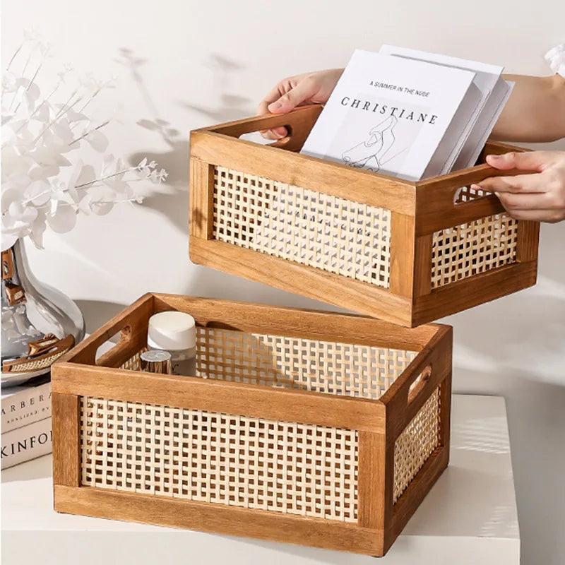 Woven Rattan Storage Basket - Image 3