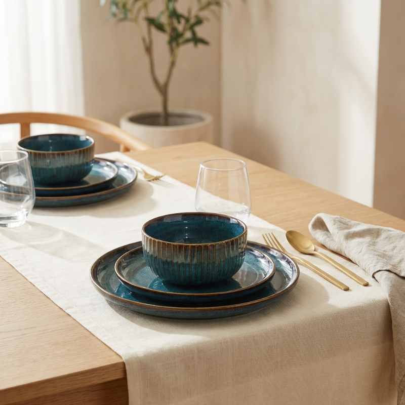 Teal Kiln-Glazed Dinnerware Collection - Image 4