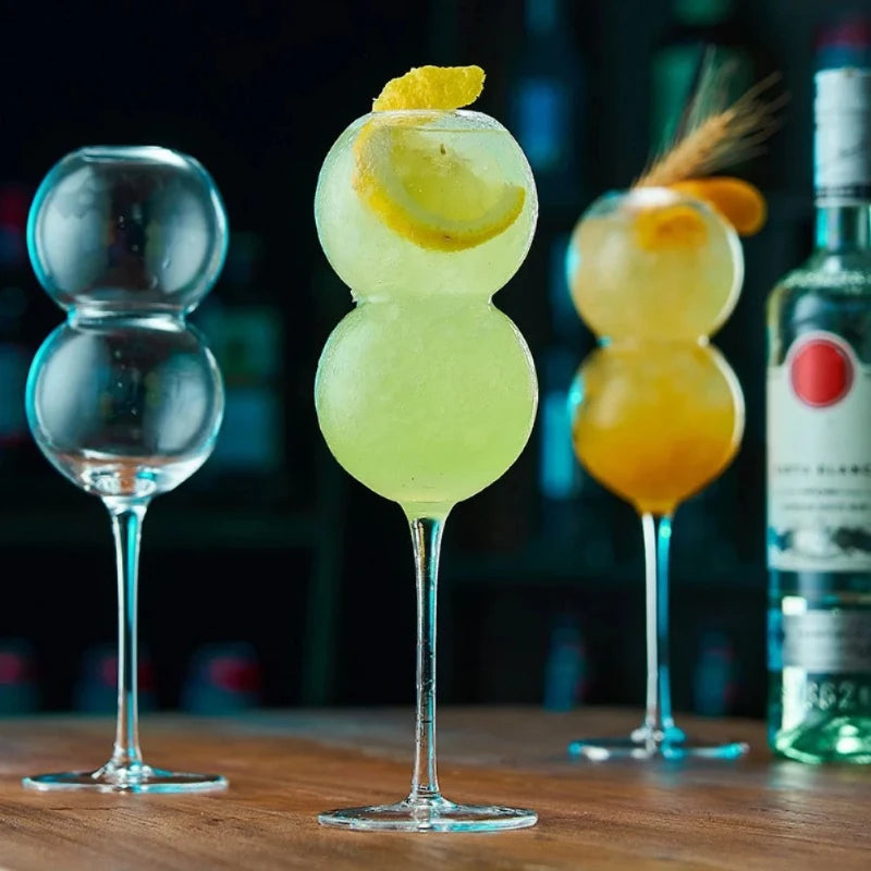 Stacked Globe Cocktail Glasses, Set of 2 - Image 2