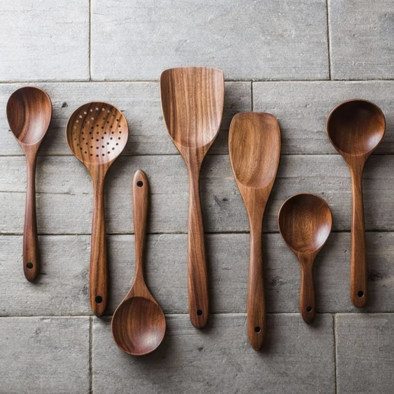 7-Piece Acacia Wood Cooking Utensil Set - Image 4